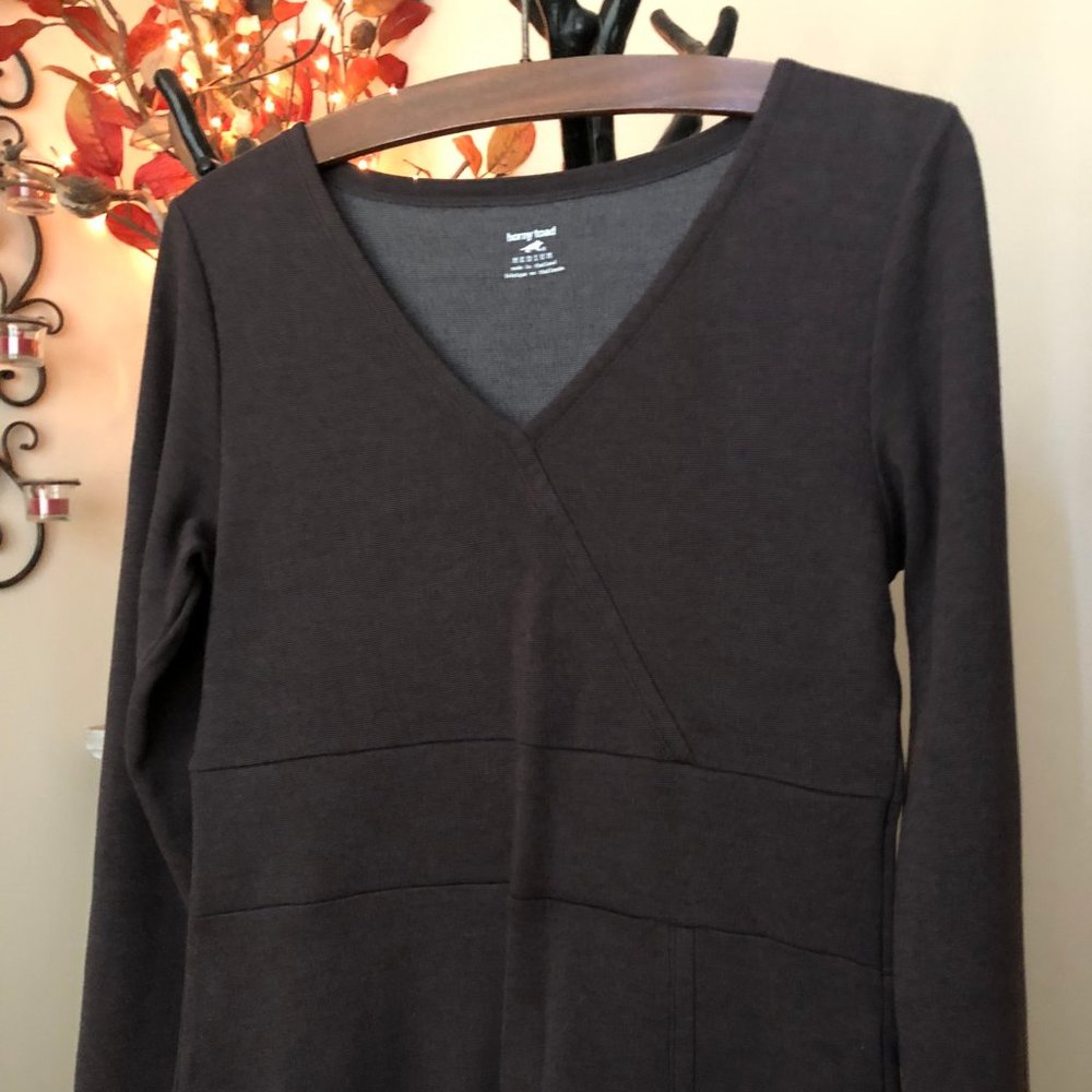 Horny Toad M medium gray warm long sleeved dress Toad&Co